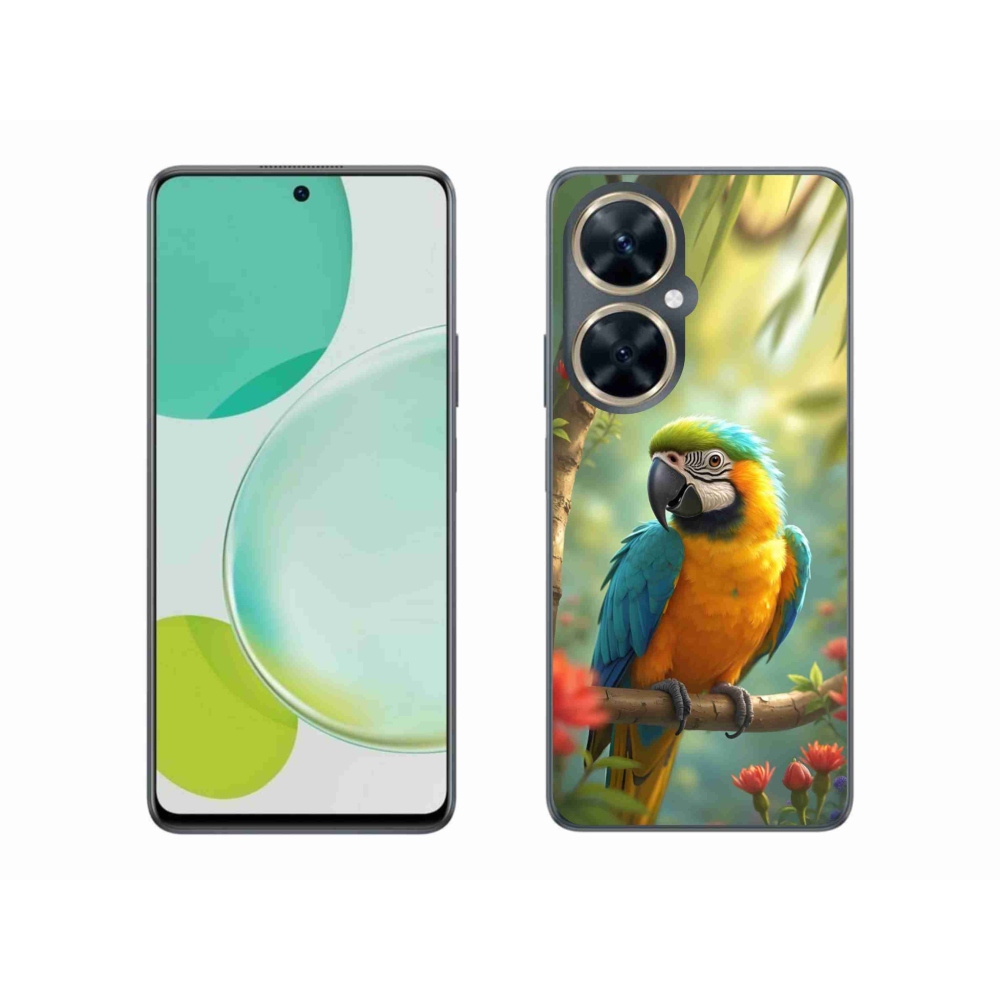 Gelový kryt mmCase na Huawei Nova 11i - papoušek ara modrožlutá