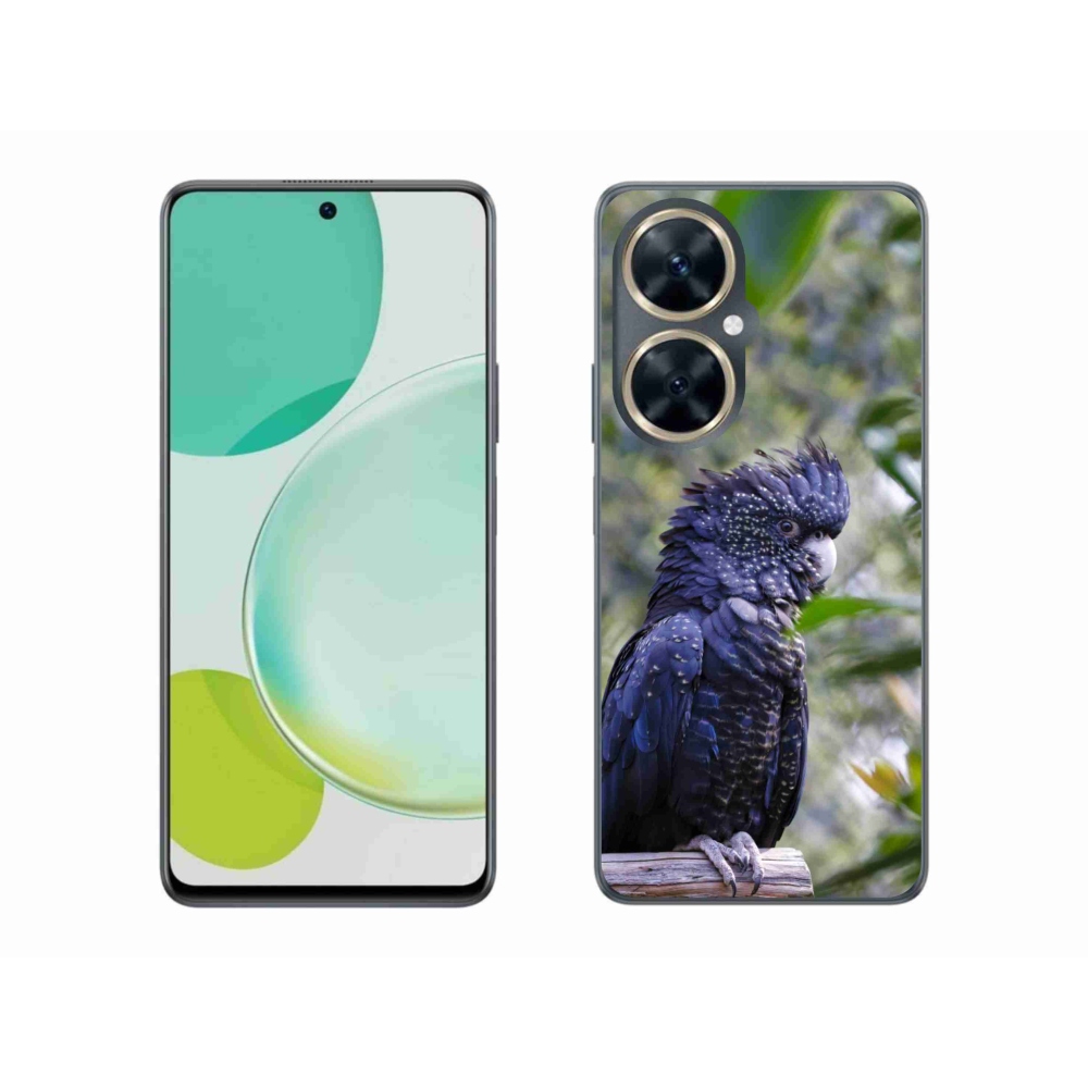 Gelový kryt mmCase na Huawei Nova 11i - papoušek kakadu černý