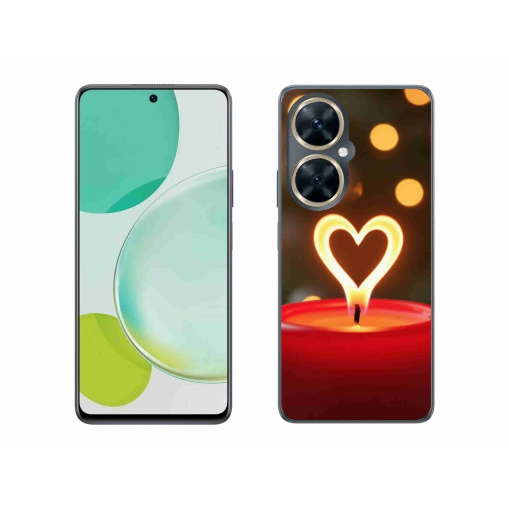 Gelový kryt mmCase na Huawei Nova 11i - srdce z plamene