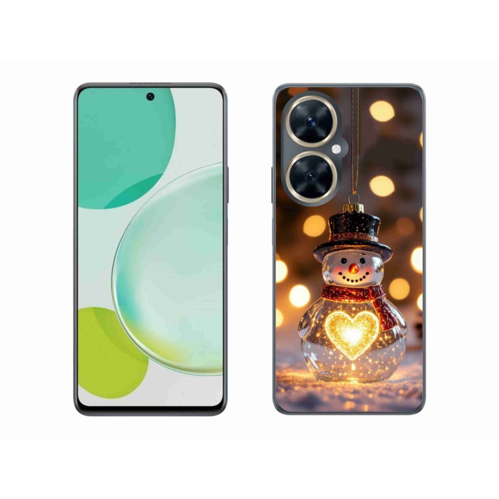 Gelový kryt mmCase na Huawei Nova 11i - svítící vánoční sněhulák