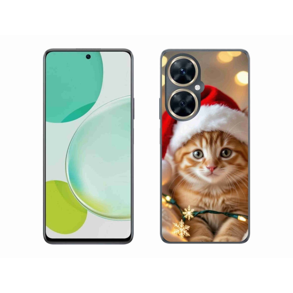 Gelový kryt mmCase na Huawei Nova 11i - vánoční kotě