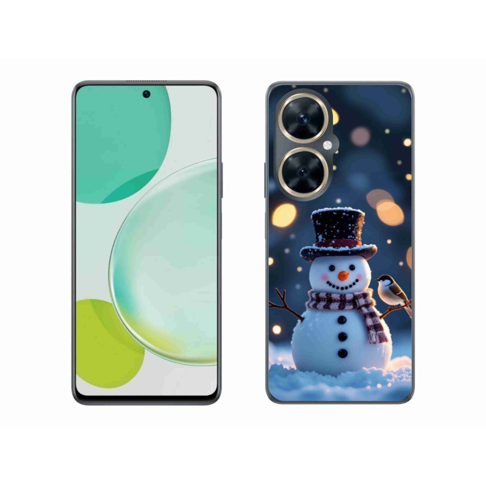 Gelový kryt mmCase na Huawei Nova 11i - vánoční sněhulák