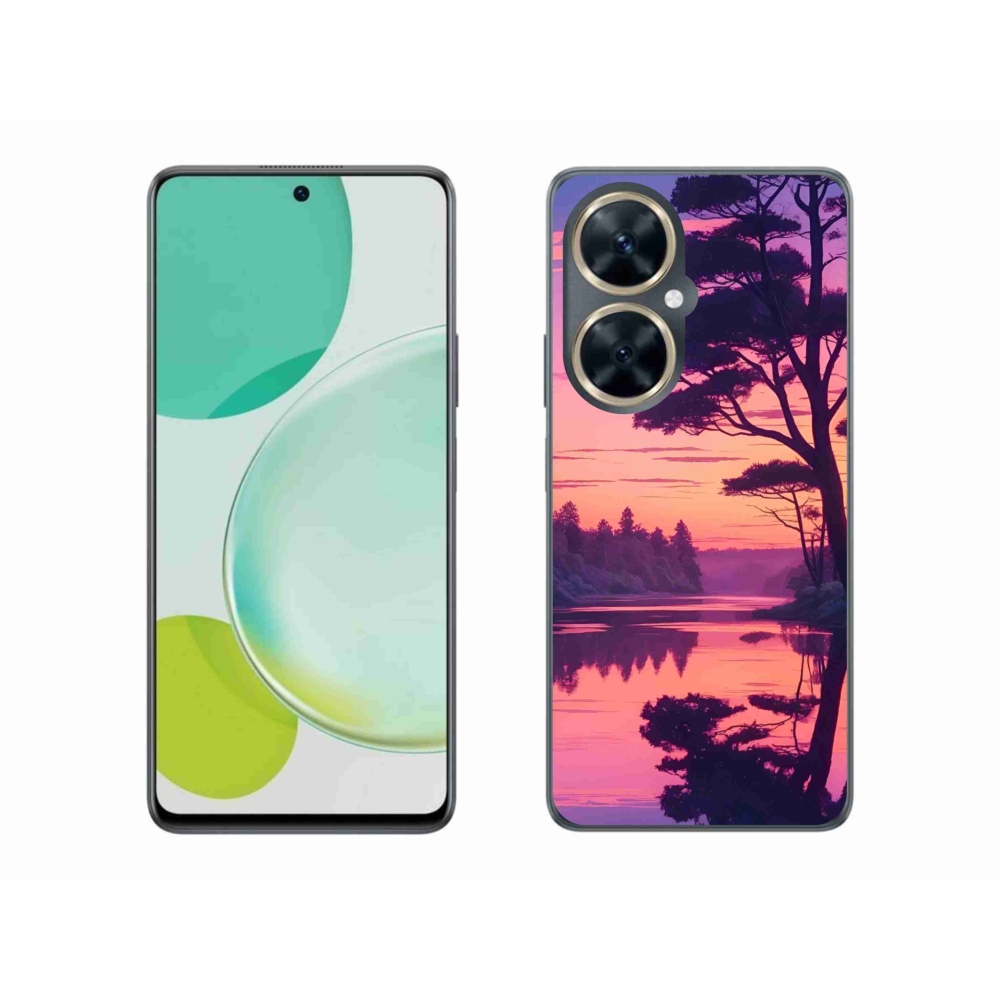 Gelový kryt mmCase na Huawei Nova 11i - západ slunce nad jezerem