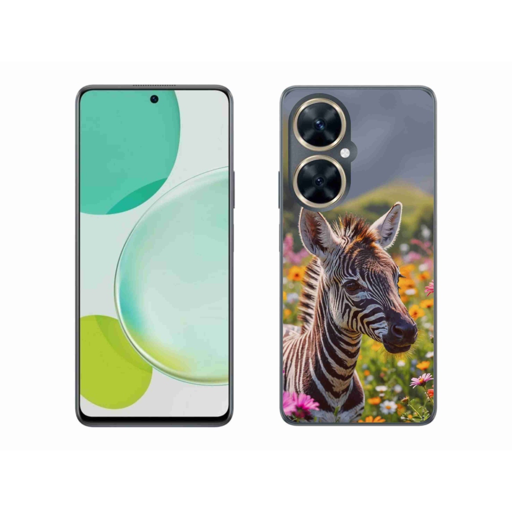 Gelový kryt mmCase na Huawei Nova 11i - zebra na louce