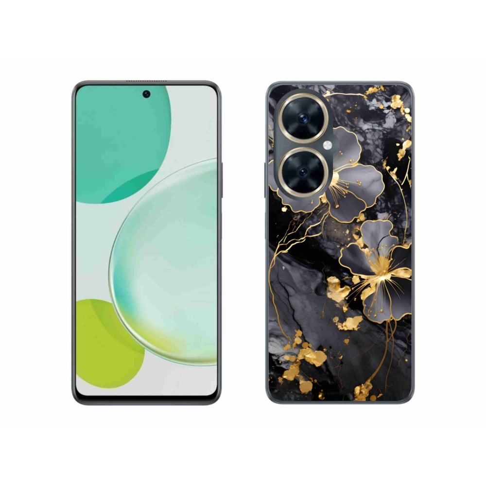 Gelový kryt mmCase na Huawei Nova 11i - zlaté květy