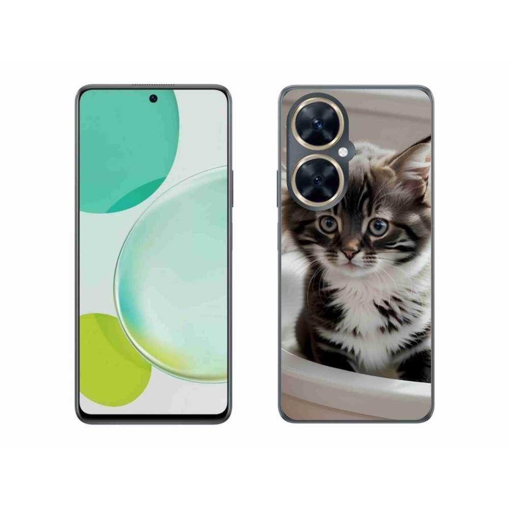 Gelový kryt mmCase na Huawei Nova 11i - zvědavé kotě