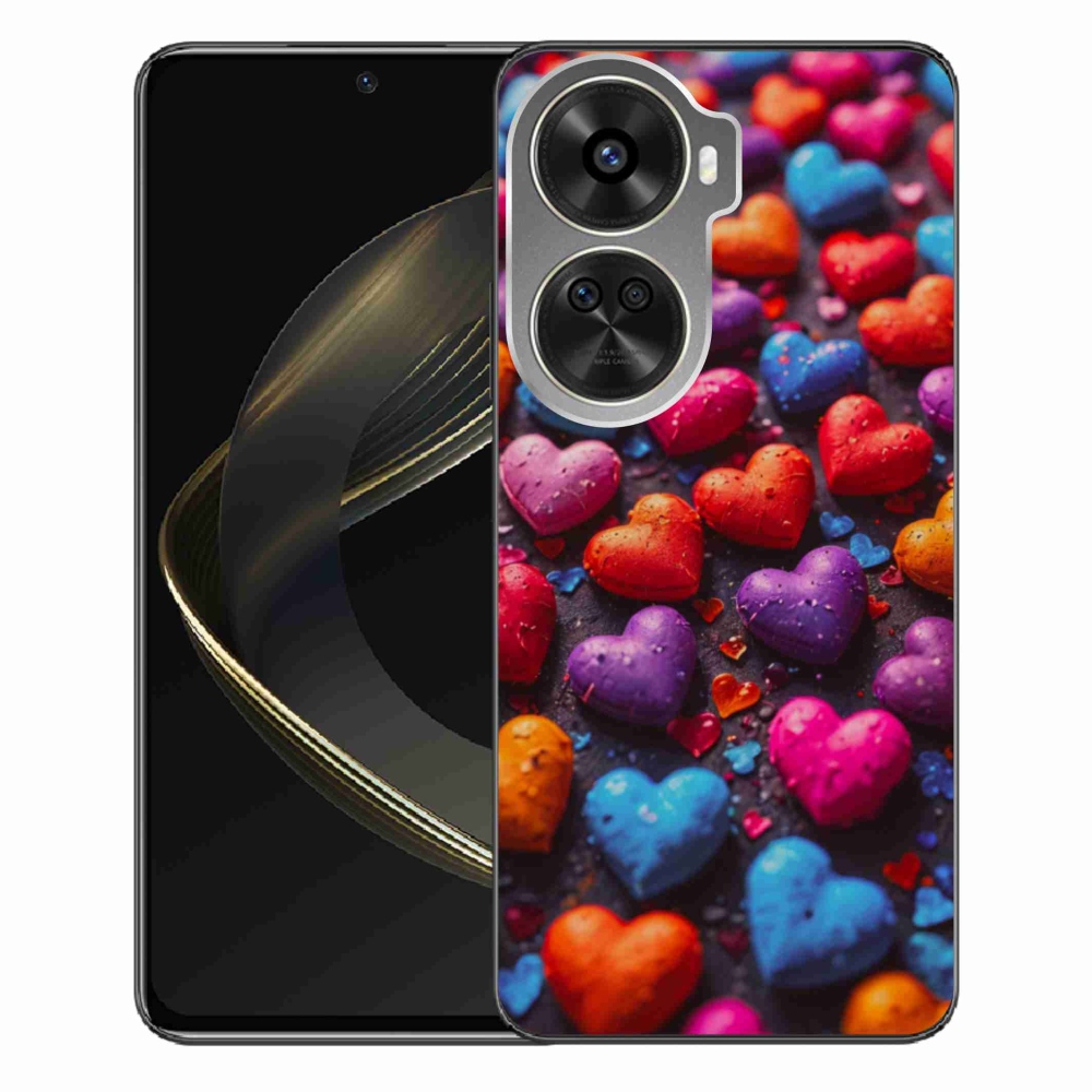 Gelový kryt mmCase na Huawei Nova 12 SE - barevná srdce