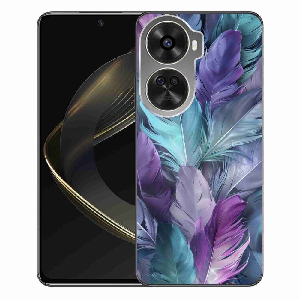 Gelový kryt mmCase na Huawei Nova 12 SE - barevné peří 2