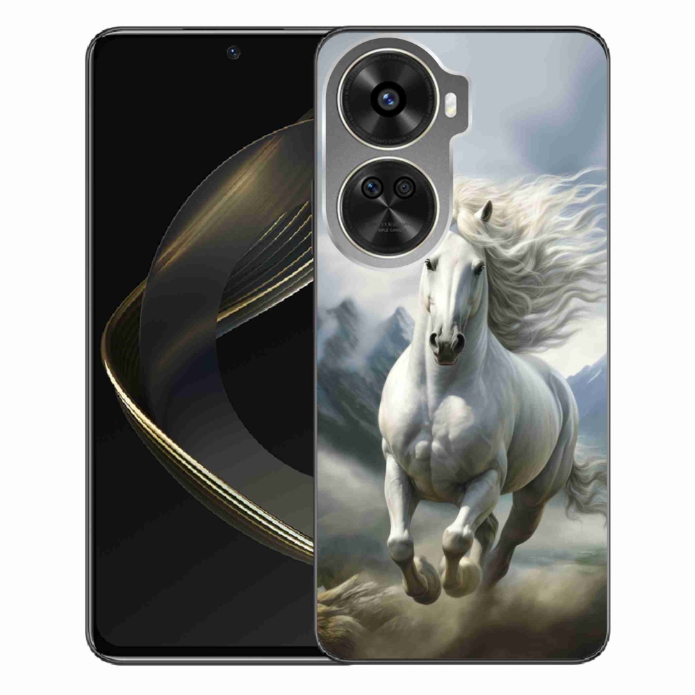 Gelový kryt mmCase na Huawei Nova 12 SE - běžící bílý kůň 3
