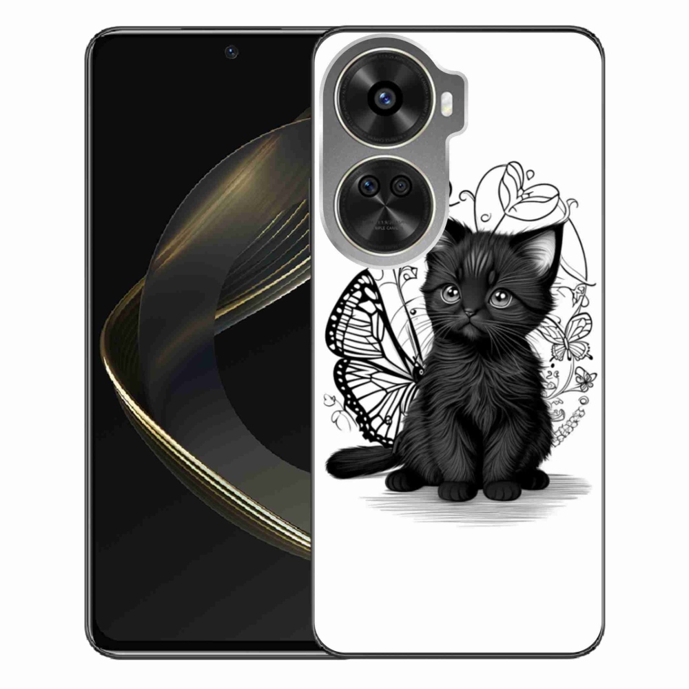Gelový kryt mmCase na Huawei Nova 12 SE - černé kotě