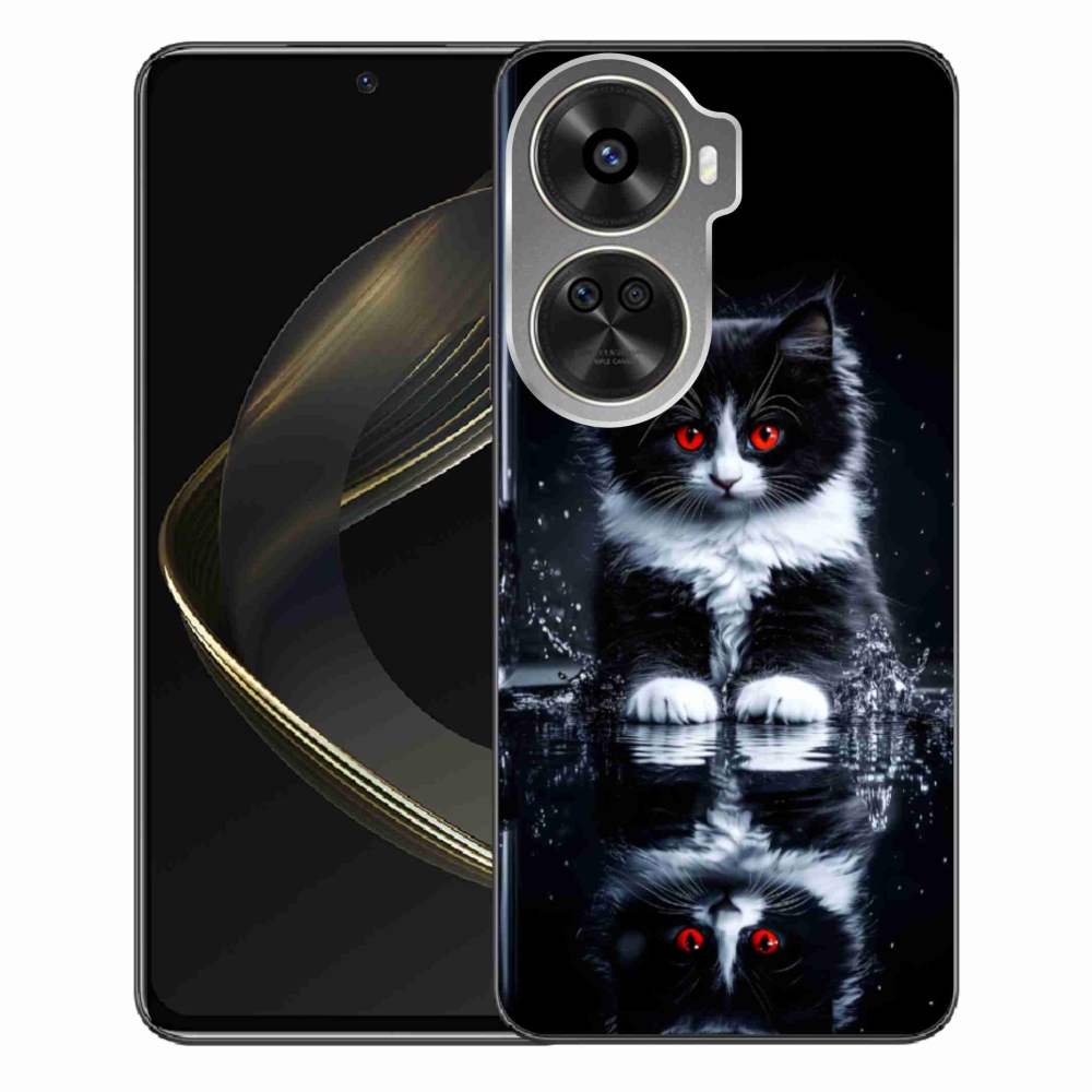 Gelový kryt mmCase na Huawei Nova 12 SE - černobílé kotě