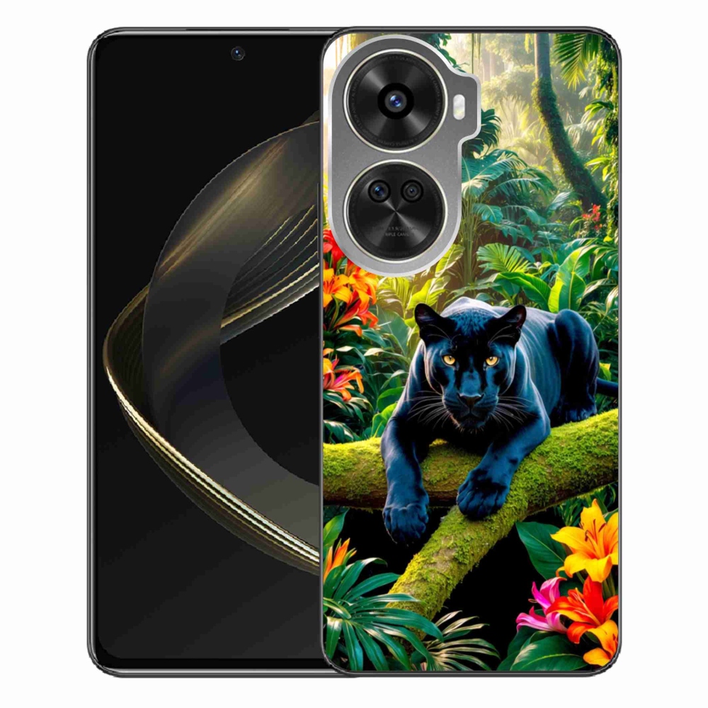 Gelový kryt mmCase na Huawei Nova 12 SE - černý panter v džungli