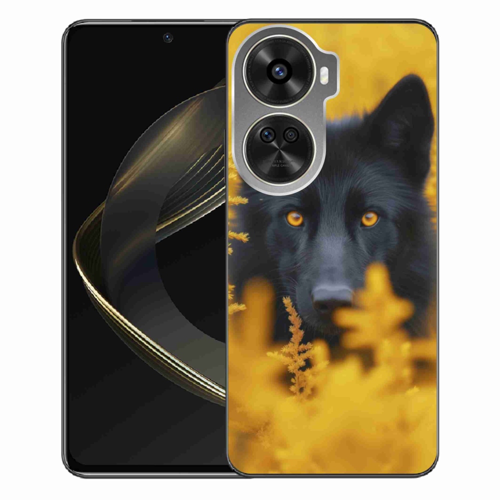 Gelový kryt mmCase na Huawei Nova 12 SE - černý vlk 2