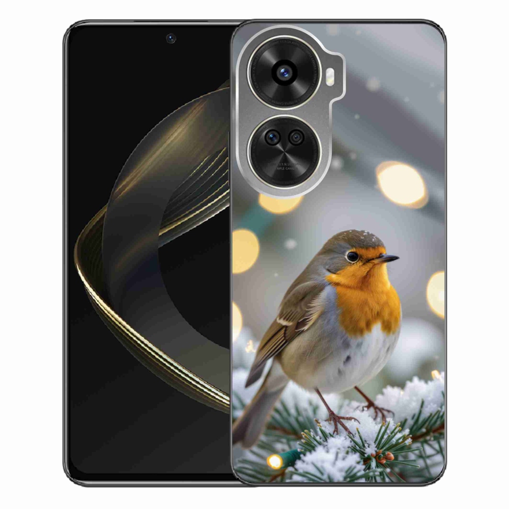 Gelový kryt mmCase na Huawei Nova 12 SE - červenka v zimě