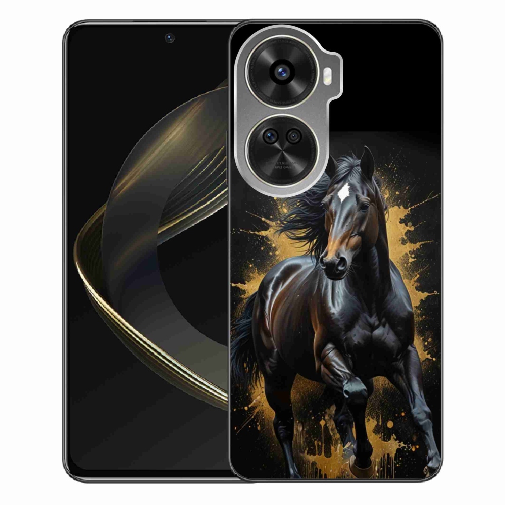 Gelový kryt mmCase na Huawei Nova 12 SE - elegantní černý hřebec