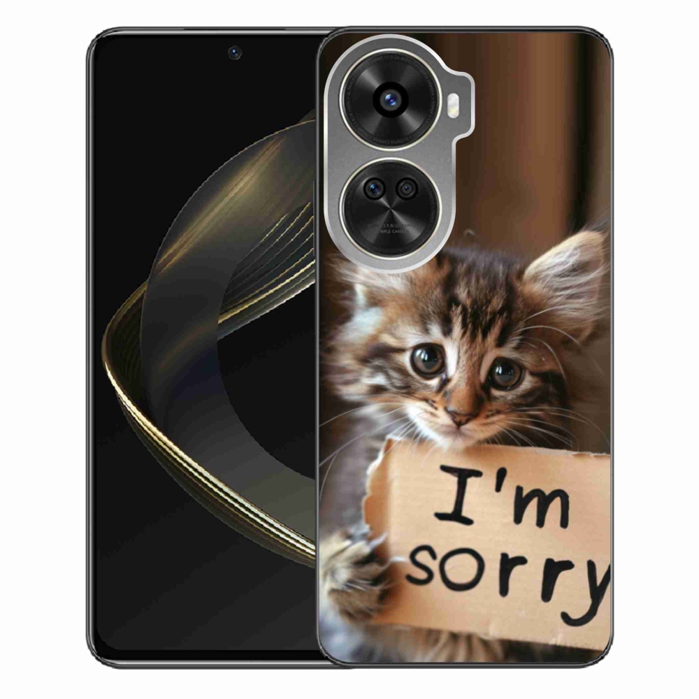 Gelový kryt mmCase na Huawei Nova 12 SE - kočíčí omluva