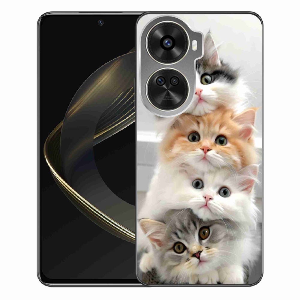 Gelový kryt mmCase na Huawei Nova 12 SE - kočičí parta