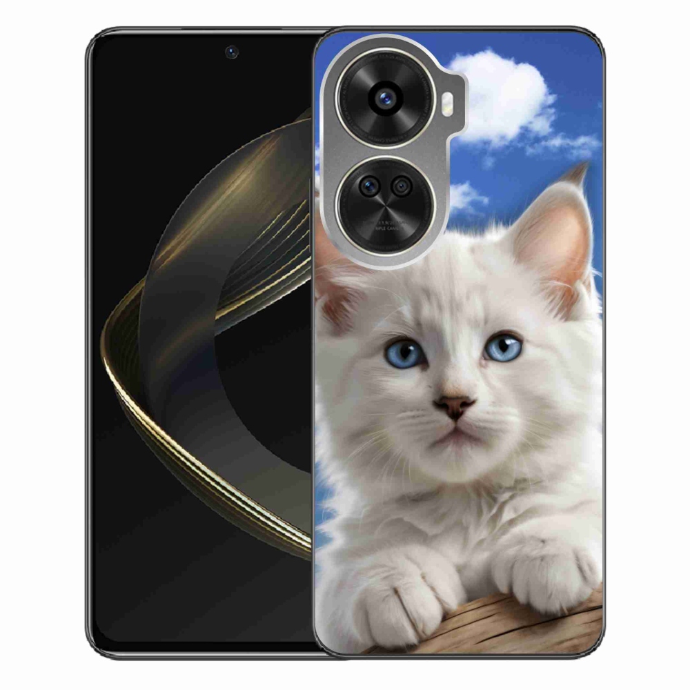Gelový kryt mmCase na Huawei Nova 12 SE - kotě a oblaka