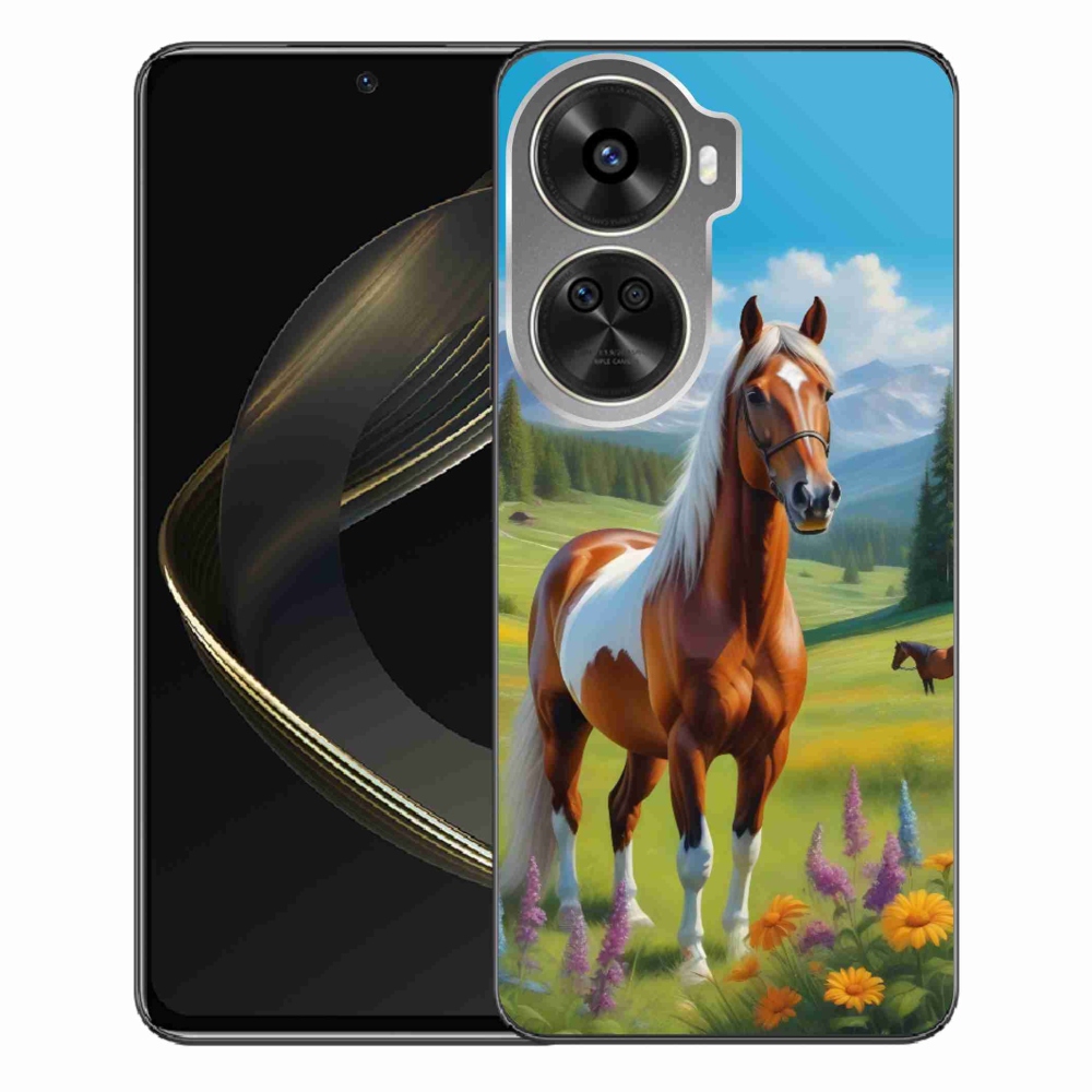 Gelový kryt mmCase na Huawei Nova 12 SE - kůň na louce