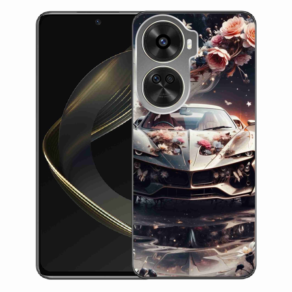 Gelový kryt mmCase na Huawei Nova 12 SE - květinový sportovní vůz