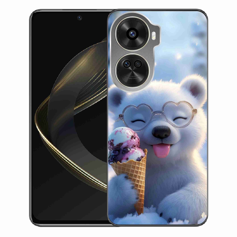 Gelový kryt mmCase na Huawei Nova 12 SE - medvídek se zmrzlinou