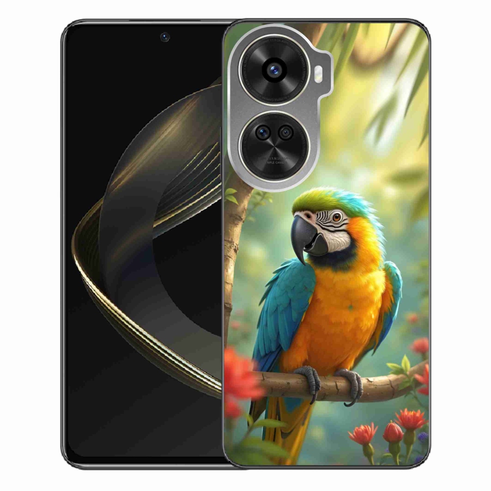 Gelový kryt mmCase na Huawei Nova 12 SE - papoušek ara modrožlutá