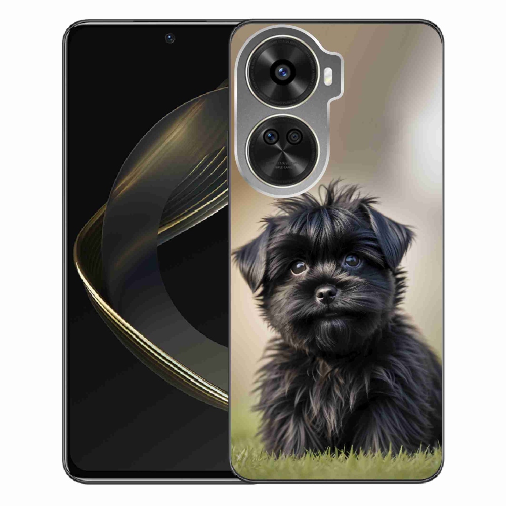 Gelový kryt mmCase na Huawei Nova 12 SE - roztomilý černý pejsek