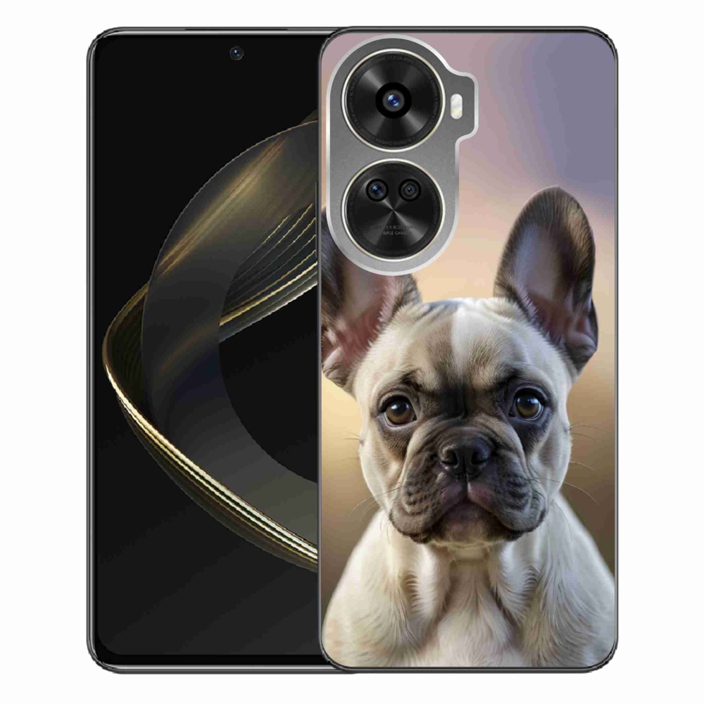 Gelový kryt mmCase na Huawei Nova 12 SE - roztomilý francouzský buldoček