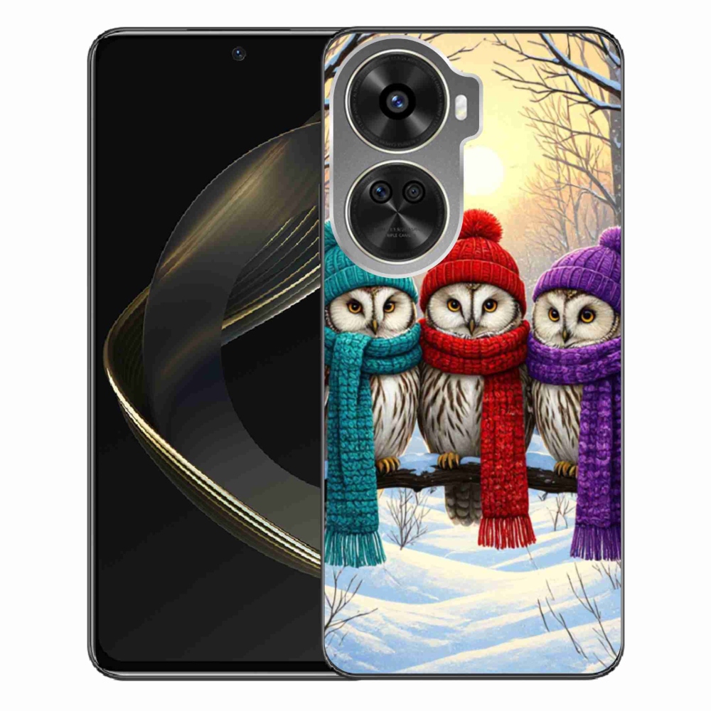 Gelový kryt mmCase na Huawei Nova 12 SE - soví přátelé