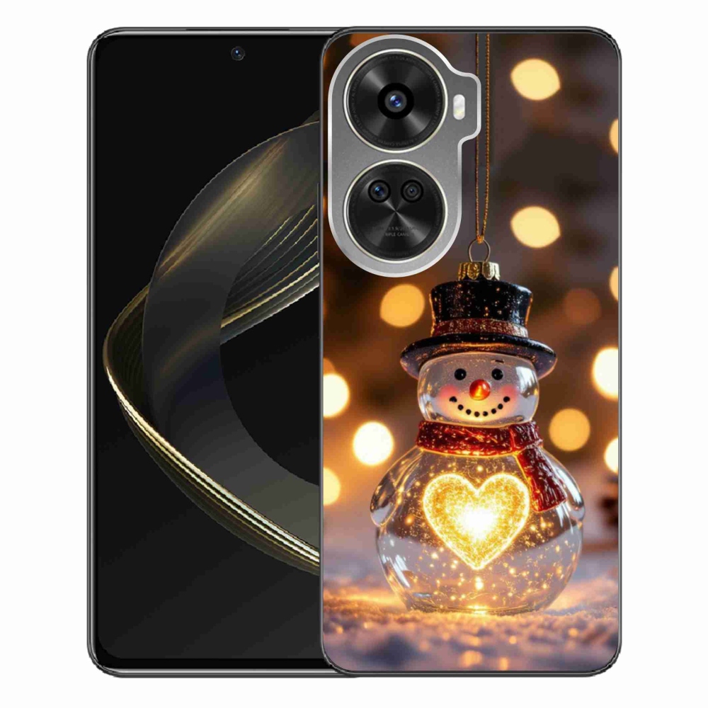 Gelový kryt mmCase na Huawei Nova 12 SE - svítící vánoční sněhulák