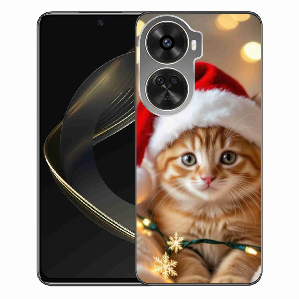Gelový kryt mmCase na Huawei Nova 12 SE - vánoční kotě