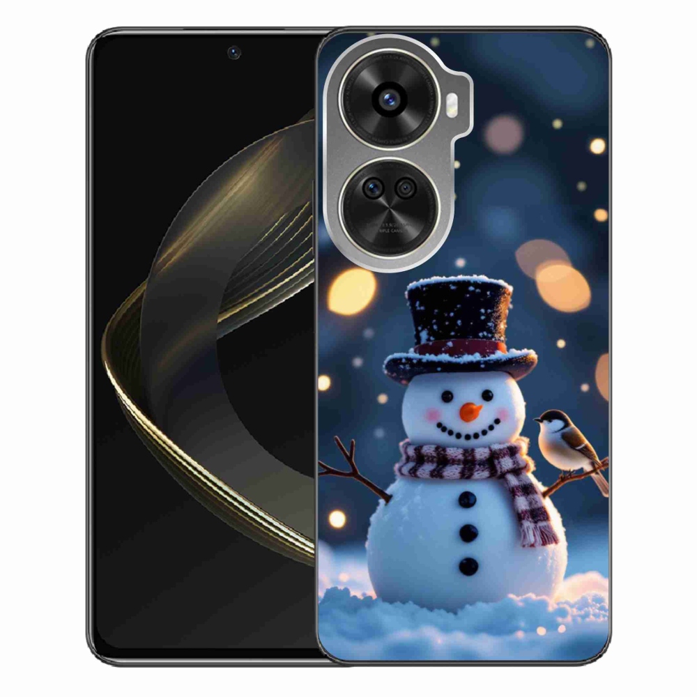 Gelový kryt mmCase na Huawei Nova 12 SE - vánoční sněhulák