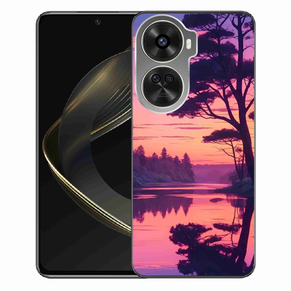 Gelový kryt mmCase na Huawei Nova 12 SE - západ slunce nad jezerem