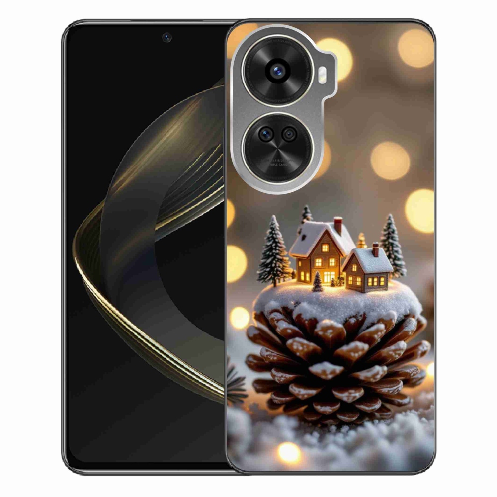 Gelový kryt mmCase na Huawei Nova 12 SE - zimní vesnička