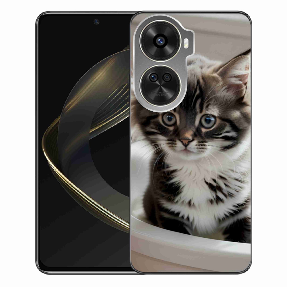 Gelový kryt mmCase na Huawei Nova 12 SE - zvědavé kotě