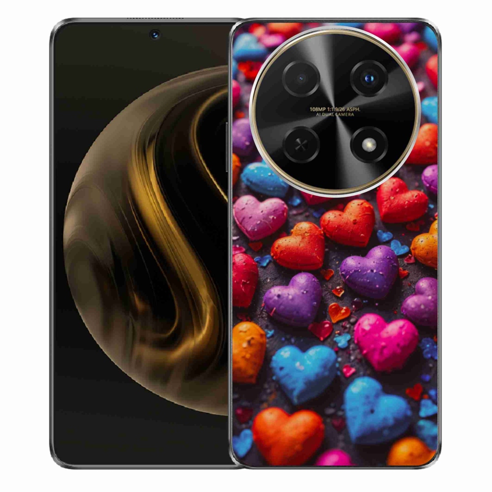 Gelový kryt mmCase na Huawei Nova 12i - barevná srdce