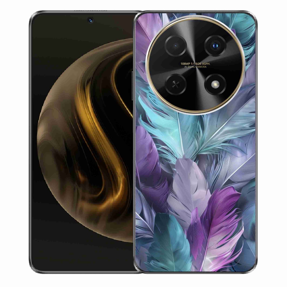 Gelový kryt mmCase na Huawei Nova 12i - barevné peří 2