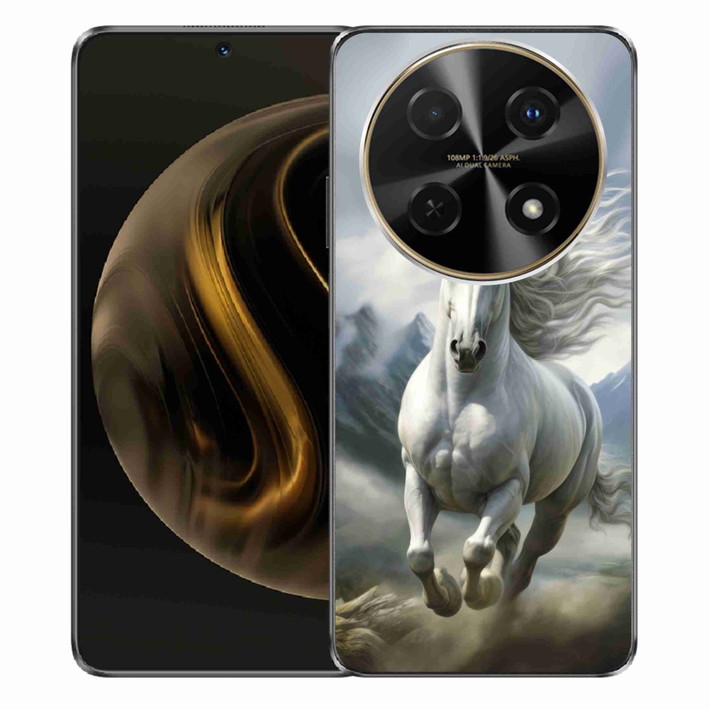 Gelový kryt mmCase na Huawei Nova 12i - běžící bílý kůň 3