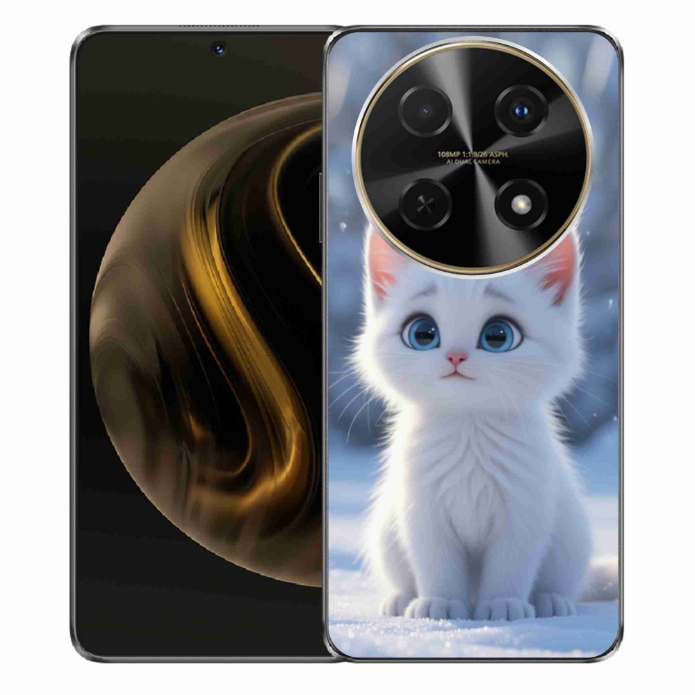 Gelový kryt mmCase na Huawei Nova 12i - bílé kotě 3