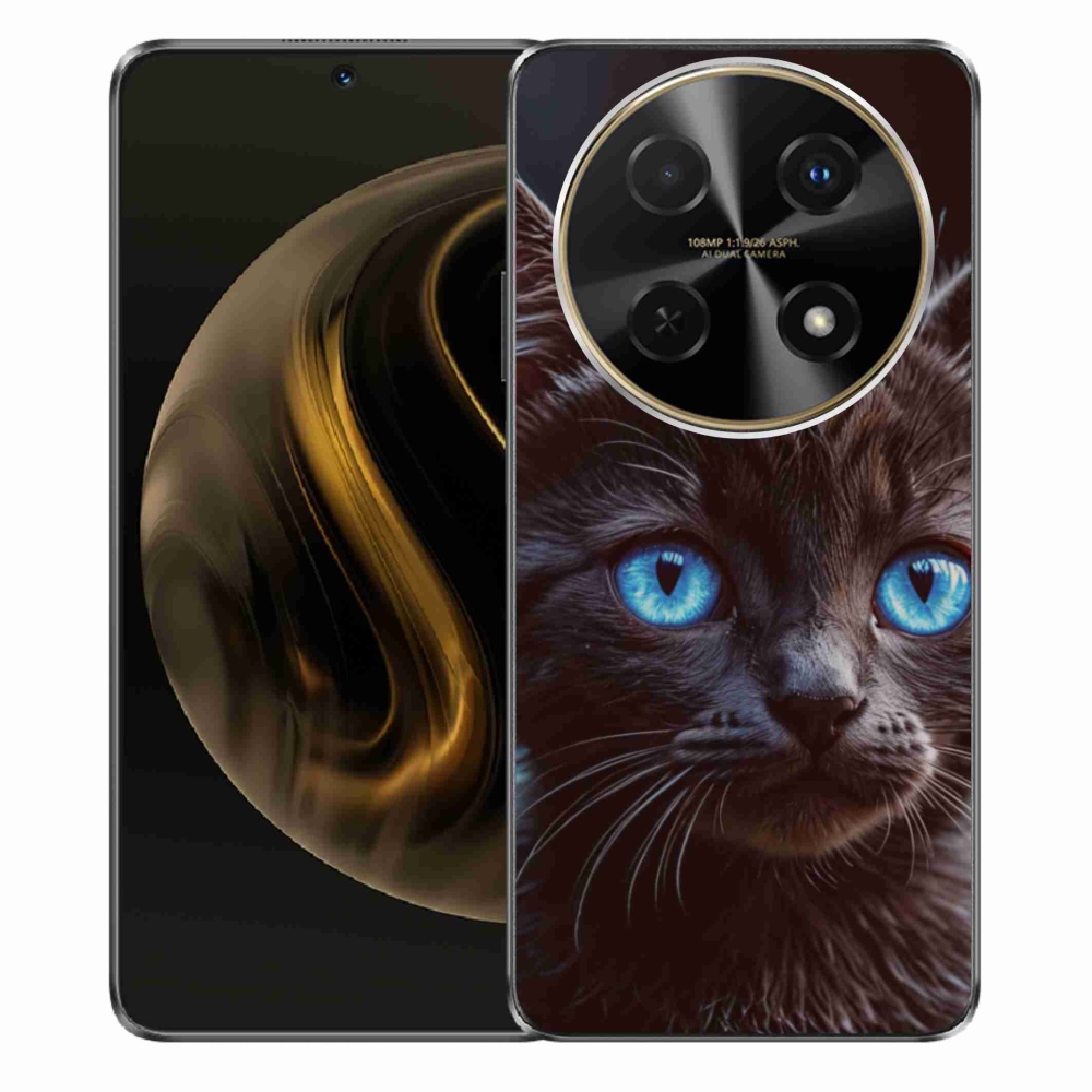Gelový kryt mmCase na Huawei Nova 12i - černé kotě 2