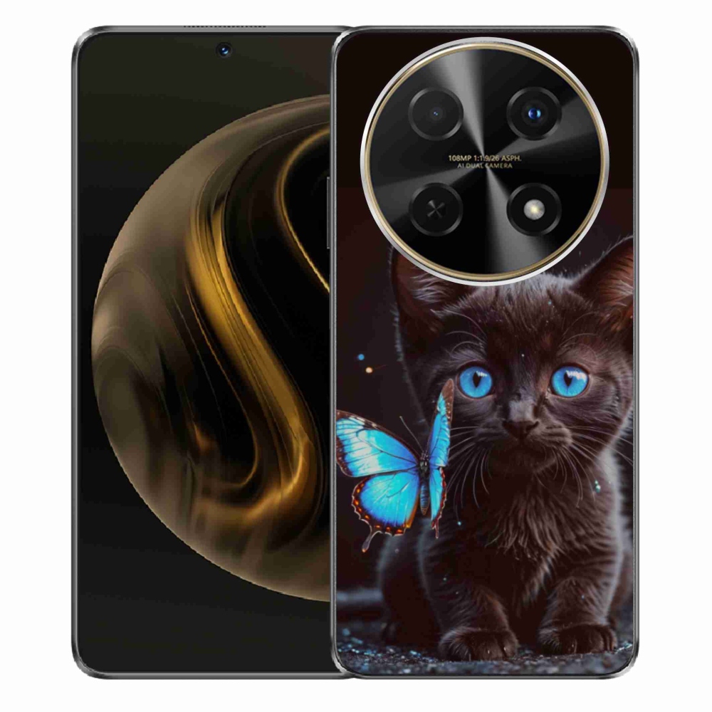 Gelový kryt mmCase na Huawei Nova 12i - černé kotě 3