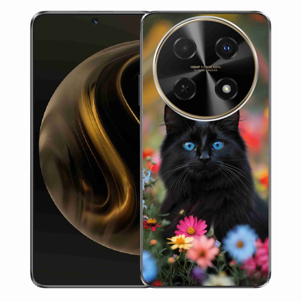 Gelový kryt mmCase na Huawei Nova 12i - černé kotě 4