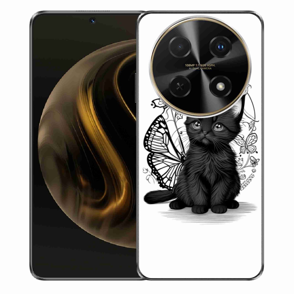 Gelový kryt mmCase na Huawei Nova 12i - černé kotě