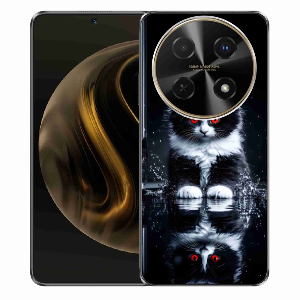 Gelový kryt mmCase na Huawei Nova 12i - černobílé kotě