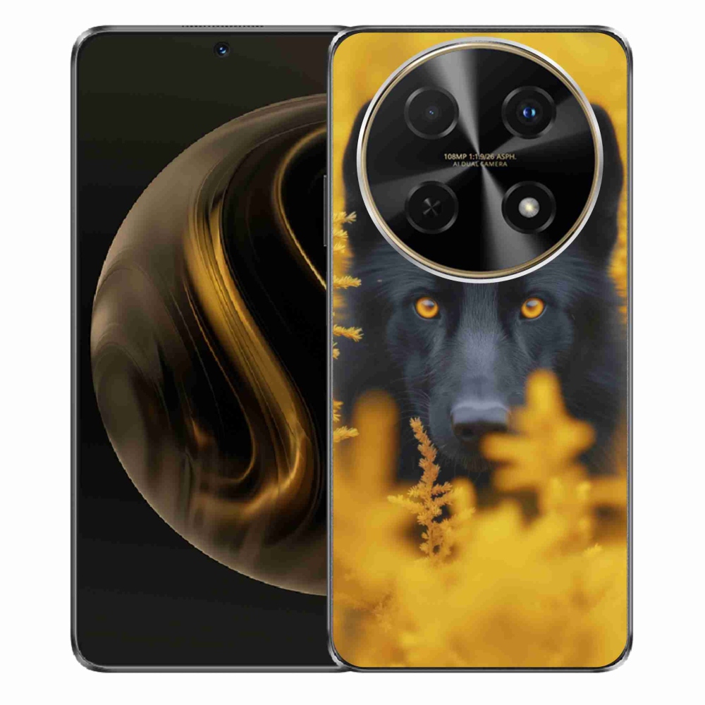 Gelový kryt mmCase na Huawei Nova 12i - černý vlk 2