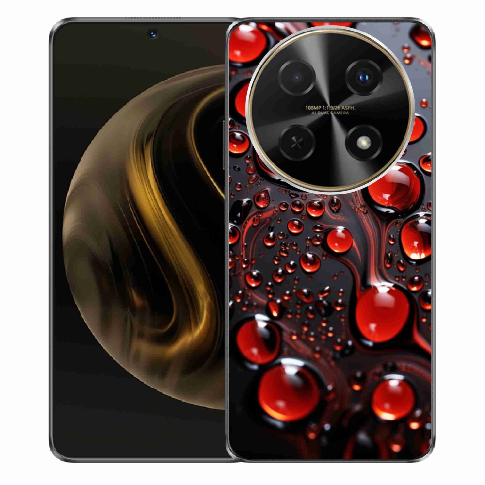 Gelový kryt mmCase na Huawei Nova 12i - červené kapky 2
