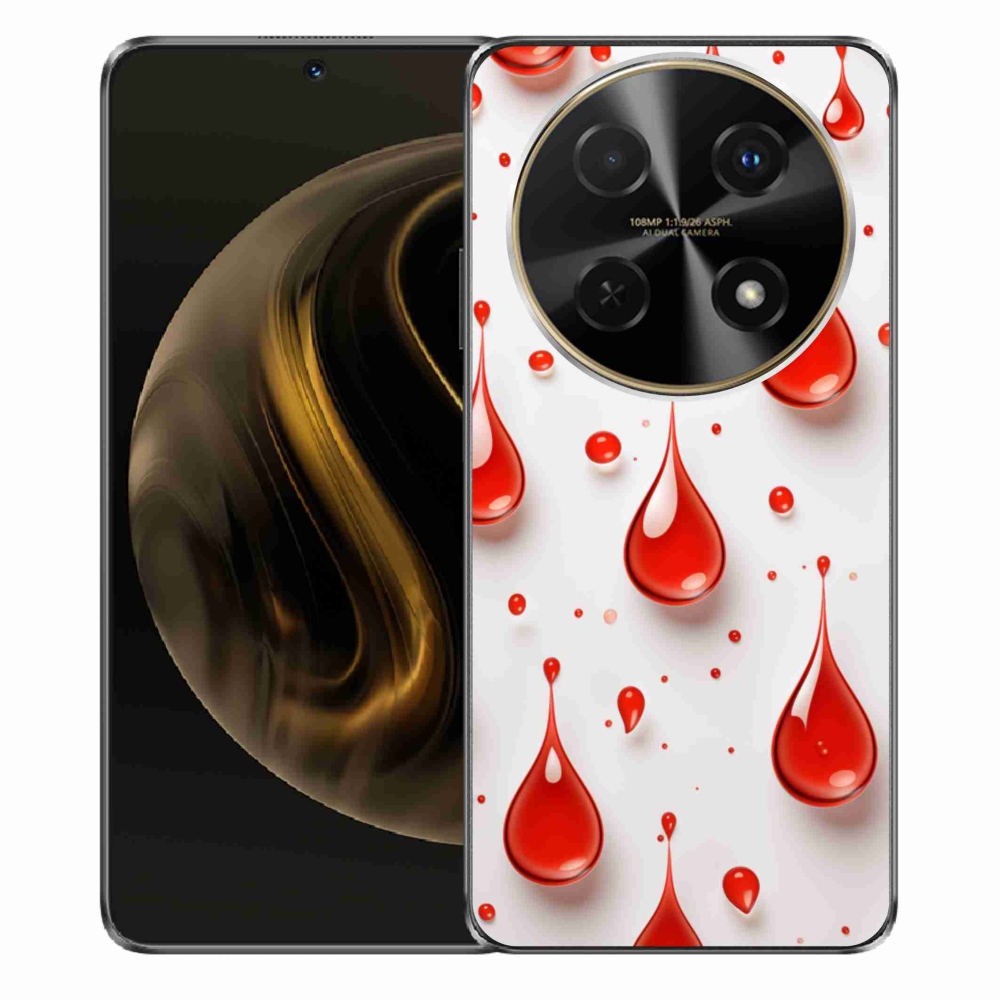 Gelový kryt mmCase na Huawei Nova 12i - červené kapky