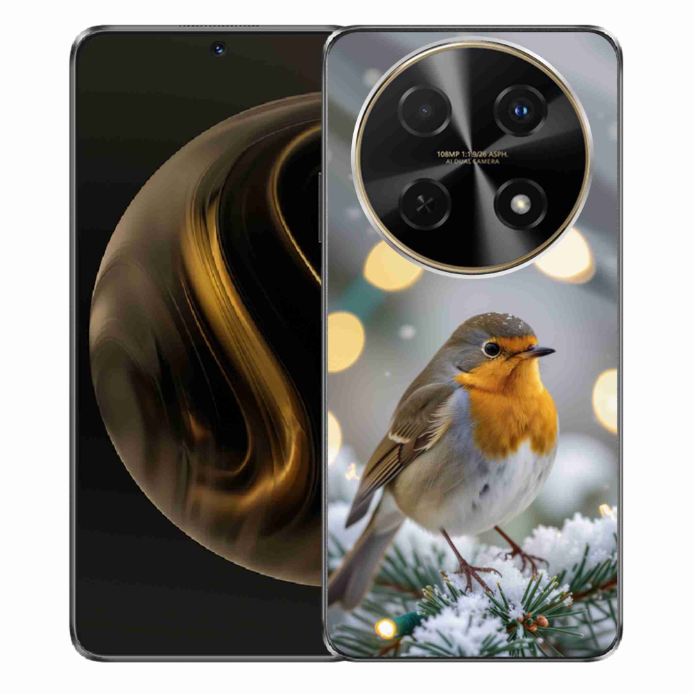 Gelový kryt mmCase na Huawei Nova 12i - červenka v zimě