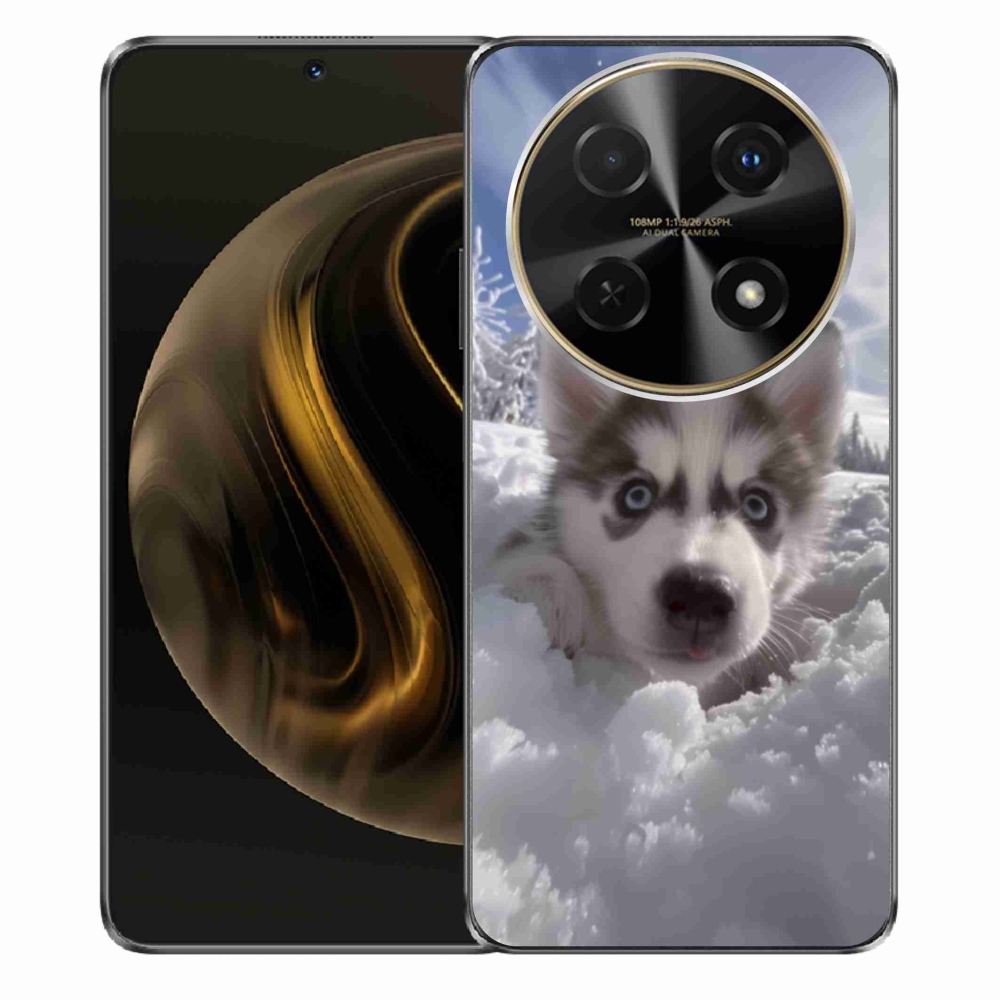 Gelový kryt mmCase na Huawei Nova 12i - husky ve sněhu