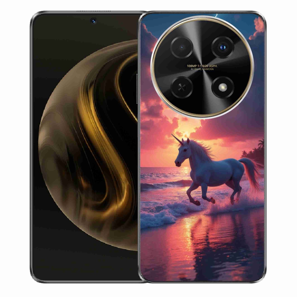 Gelový kryt mmCase na Huawei Nova 12i - jednorožec na pláži
